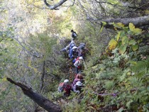 女甑山頂を目指すR